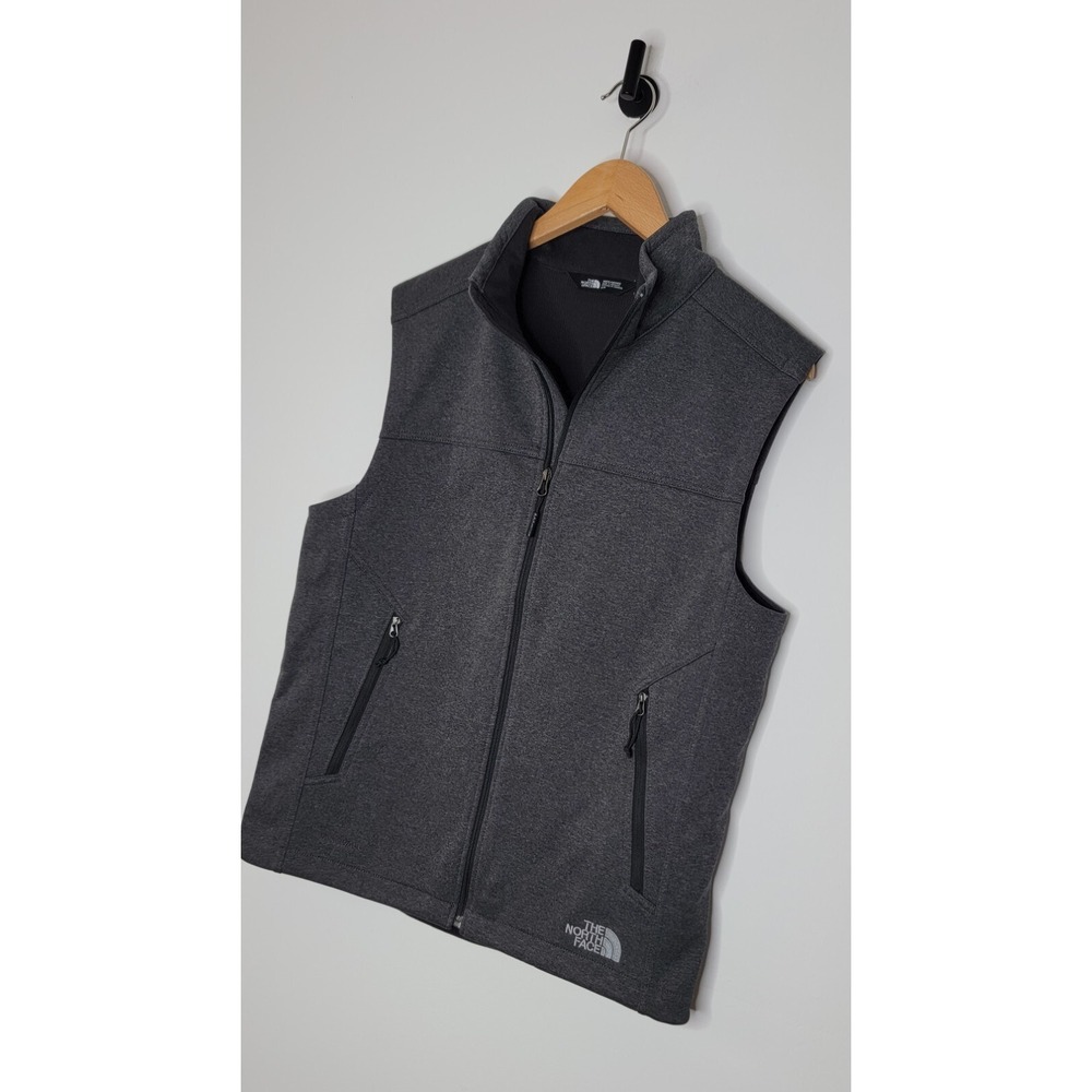 The North Face Vest Men's Size Small Gray Windwall Soft-Shell Full Zip - Picture 2 of 8